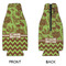 Green & Brown Toile & Chevron Zipper Bottle Cooler - APPROVAL