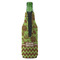 Green & Brown Toile & Chevron Zipper Bottle Cooler - BACK (bottle)