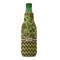 Green & Brown Toile & Chevron Zipper Bottle Cooler - FRONT (bottle)