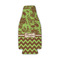 Green & Brown Toile & Chevron Zipper Bottle Cooler - FRONT (flat)