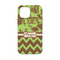 Green & Brown Toile & Chevron iPhone 13 Mini Tough Case - Back