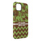 Green & Brown Toile & Chevron iPhone 14 Plus Tough Case - Angle