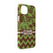 Green & Brown Toile & Chevron iPhone 14 Pro Case - Angle