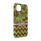 Green & Brown Toile & Chevron iPhone 14 Tough Case - Angle