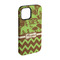 Green & Brown Toile & Chevron iPhone 15 Tough Case -  Angle