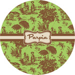 Green & Brown Toile Multipurpose Round Labels - 2" (Personalized)