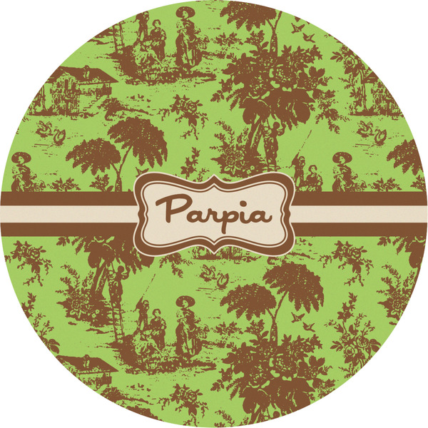 Custom Green & Brown Toile Multipurpose Round Labels - 2" (Personalized)