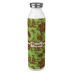 Green & Brown Toile 20oz Stainless Steel Water Bottle - Full Print (Personalized)