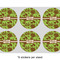 Green & Brown Toile 3" Multipurpose Round Labels - Sheet