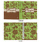 Green & Brown Toile 3 Ring Binders - Full Wrap - 1" - APPROVAL