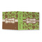 Green & Brown Toile 3 Ring Binders - Full Wrap - 3" - OPEN OUTSIDE