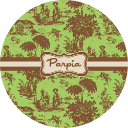 Green & Brown Toile Multipurpose Round Labels - 4" (Personalized)