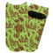 Green & Brown Toile Adult Ankle Socks - Single Pair - Front and Back