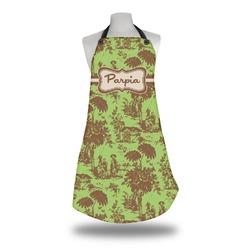 Green & Brown Toile Apron w/ Name or Text