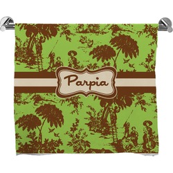 Green & Brown Toile Bath Towel (Personalized)