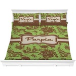 Green & Brown Toile Comforter Set - King (Personalized)