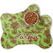 Green & Brown Toile Bone Shaped Dog Mats - MAIN