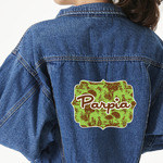 Green & Brown Toile Large Custom Shape Patch - 2XL (Personalized)