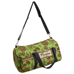 Green & Brown Toile Duffel Bag (Personalized)