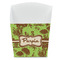 Green & Brown Toile French Fry Favor Box - Front View