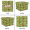 Green & Brown Toile Gift Boxes with Lid - Canvas Wrapped - X-Large - Approval