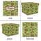 Green & Brown Toile Gift Boxes with Lid - Canvas Wrapped - XX-Large - Approval