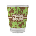 Green & Brown Toile Glass Shot Glass - 1.5 oz - Single (Personalized)