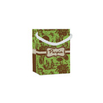 Green & Brown Toile Jewelry Gift Bags (Personalized)