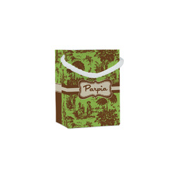 Green & Brown Toile Jewelry Gift Bags (Personalized)