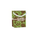 Green & Brown Toile Jewelry Gift Bags - Matte (Personalized)