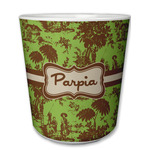 Green & Brown Toile Plastic Tumbler 6oz (Personalized)