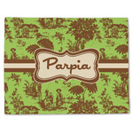 Green & Brown Toile Single-Sided Linen Placemat - Single w/ Name or Text