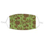 Green & Brown Toile Adult Cloth Face Mask