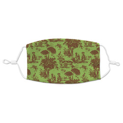 Green & Brown Toile Adult Cloth Face Mask