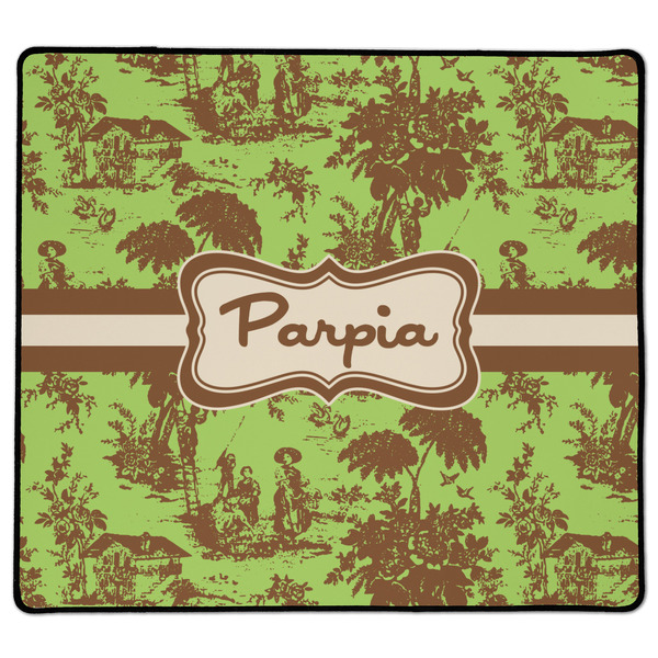 Custom Green & Brown Toile XL Gaming Mouse Pad - 18" x 16" (Personalized)