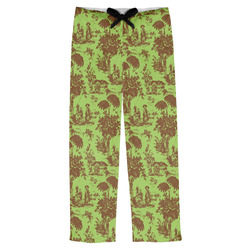Green & Brown Toile Mens Pajama Pants