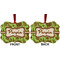 Green & Brown Toile Metal Benilux Ornament - Front and Back (APPROVAL)