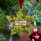 Green & Brown Toile Metal Star Ornament - Lifestyle