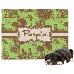 Green & Brown Toile Dog Blanket - Regular (Personalized)