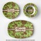 Green & Brown Toile Microwave & Dishwasher Safe CP Plastic Dishware - Group