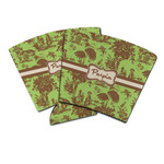 Green & Brown Toile Party Cup Sleeve (Personalized)