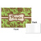 Green & Brown Toile Disposable Paper Placemat - Front & Back