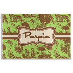 Green & Brown Toile Disposable Paper Placemats (Personalized)