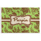 Green & Brown Toile Disposable Paper Placemat - Front View