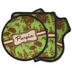 Green & Brown Toile Iron on Patches (Personalized)