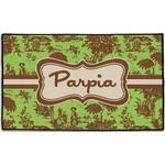 Green & Brown Toile Door Mat - 60"x36" (Personalized)