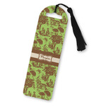 Green & Brown Toile Plastic Bookmark (Personalized)