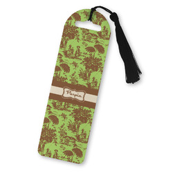 Green & Brown Toile Plastic Bookmark (Personalized)