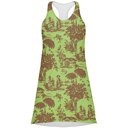 Green & Brown Toile Racerback Dress - X Small