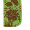 Green & Brown Toile Sanitizer Holder Keychain - Detail